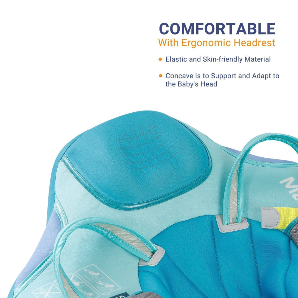Comfortabele Mambobaby™ Contrast Zwemtrainer voor baby's van 3-24 maanden. Deze luxe onzinkbare baby float heeft een zachte, ergonomische voering en biedt maximale ondersteuning in het water.