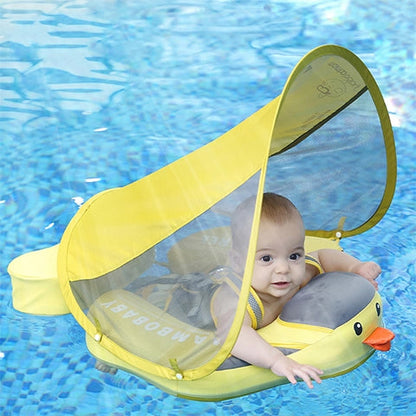 Mambobaby™ Eend Zwemtrainer - Luxe onzinkbare baby float met zonnekap.
