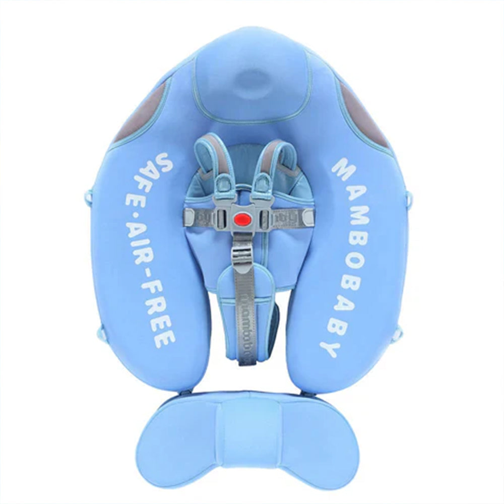 Mambobaby™ Haai Zwemtrainer voor baby's van 3-24 maanden. Luxe onzinkbare grijze baby float met afneembare zonnekap en staartstuk voor maximale stabiliteit in het water 7. 