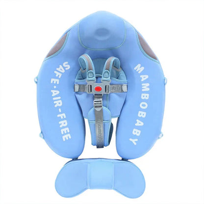 Mambobaby™ Haai Zwemtrainer voor baby's van 3-24 maanden. Luxe onzinkbare grijze baby float met afneembare zonnekap en staartstuk voor maximale stabiliteit in het water 7. 
