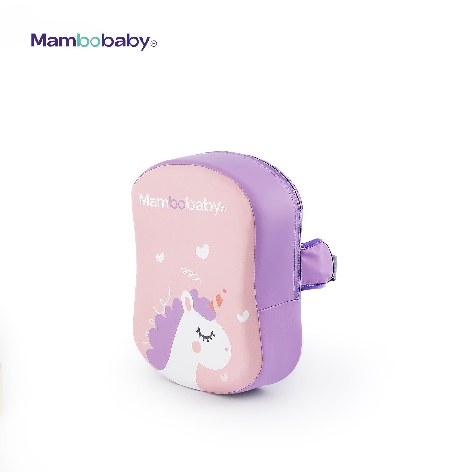 De roze Mambobaby™ rugzwemband voor kinderen van 1 tot 6 jaar (10-30 kg). Deze onzinkbare rugfloat met Pearl-Foam™ technologie biedt een veilige en comfortabele manier voor peuters en kleuters om zelfvertrouwen in het water op te bouwen.